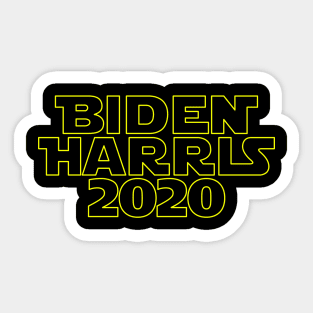 Biden Harris 2020 Sci Fi Type Sticker